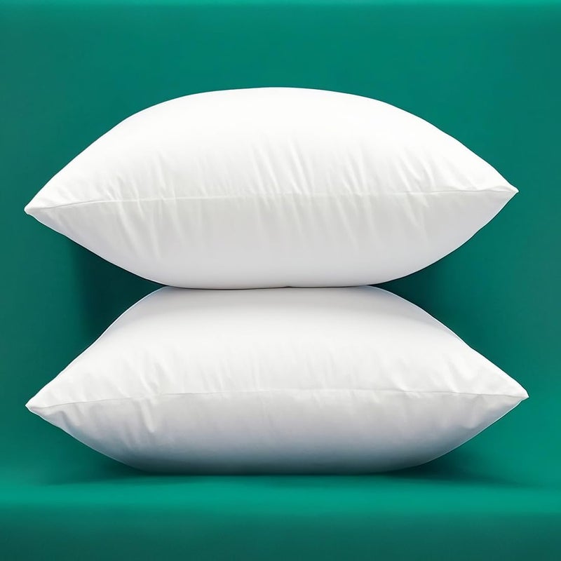 Winighting Set of 2 Plump Cotton Fabric Throw Pillow Inserts, Filler for Decorative Cushion Cover, 22 X 22 Inches, There are Multiple Sizes to Choose from - Image 1